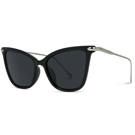 Black Cat Eye Sunglasses These Retro Cat Eye Sunglasses Are Slightly Oversized Making Them A