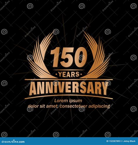 150 Years Anniversary Elegant Anniversary Design 150th Years Logo