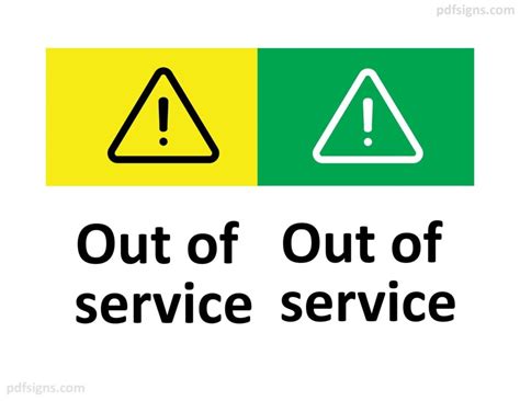 Out Of Service Sign Printable Free Printable