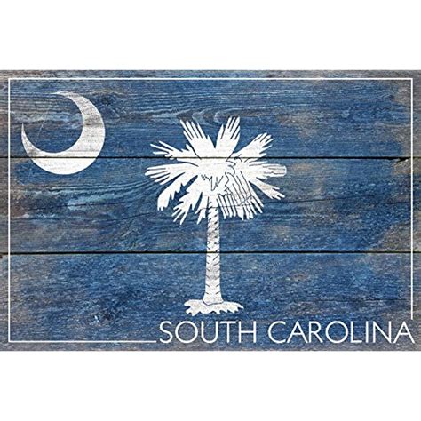 Rustic South Carolina State Flag 12x18 Signed Print Master Art Print W