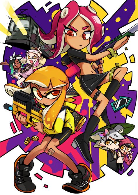 Inkling Player Character Inkling Girl Octoling Player Character Callie Marie And 5 More