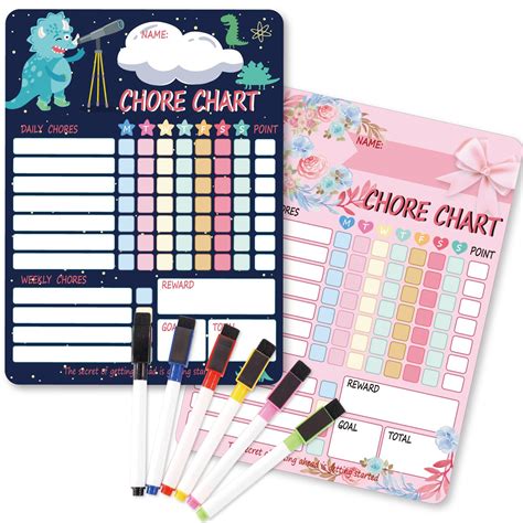 Buy M2yl1dao Kids Chore Chart Magnetic Reward Chart For Kids Good