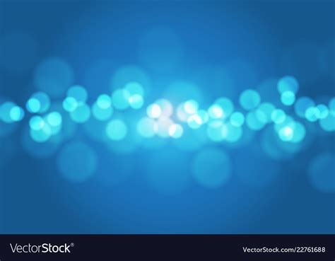 Abstract Blue Light Bokeh Blur Background Vector Image