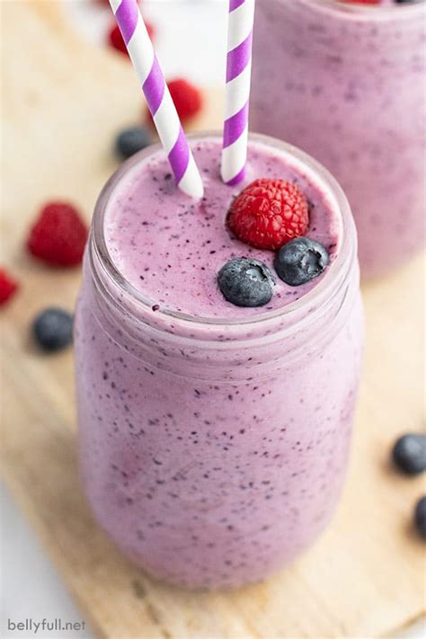 Luscious Blueberry Smoothie Recipe Belly Full