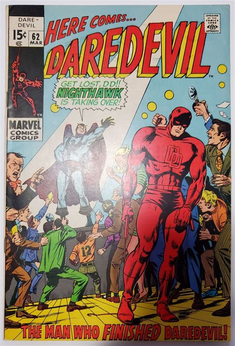 Daredevil 62 1970 Vf Nighthawk Appearance Comic Books Bronze