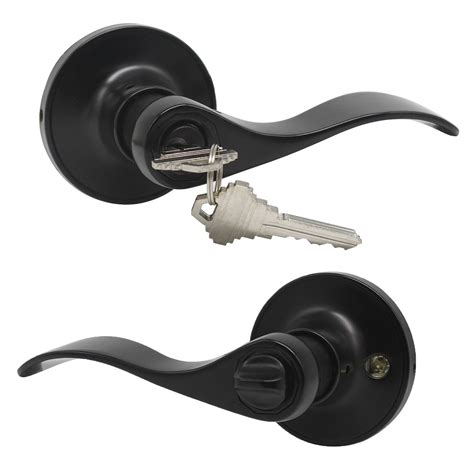 Keyed Entry Door Lever Lock Set Keyed Alike Black Finish Dl12061bket