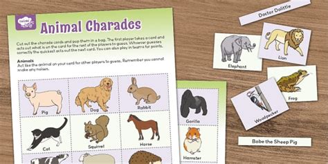 Animal Charades Twinkl Party Animals Teacher Made