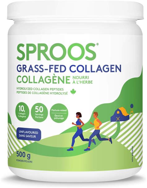 Premium Grass Fed Collagen Powder By SPROOS Large 500g Tub Pasture