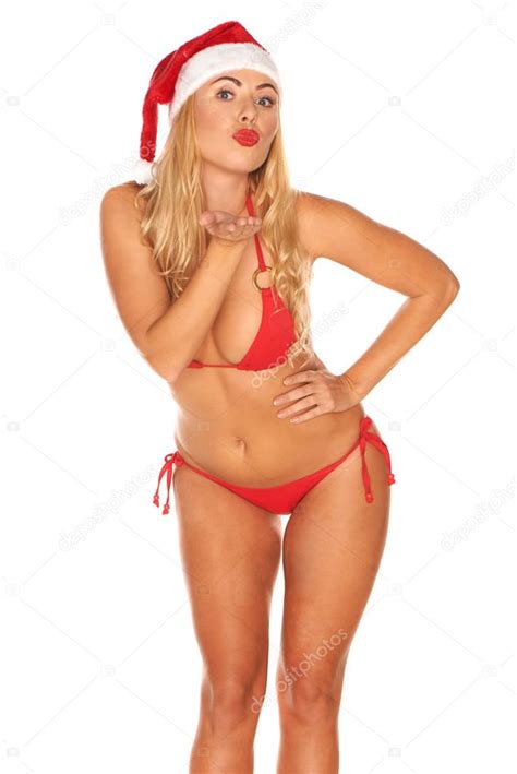 Santa Claus Girl In A Bathing Suit Stock Photo By Legull