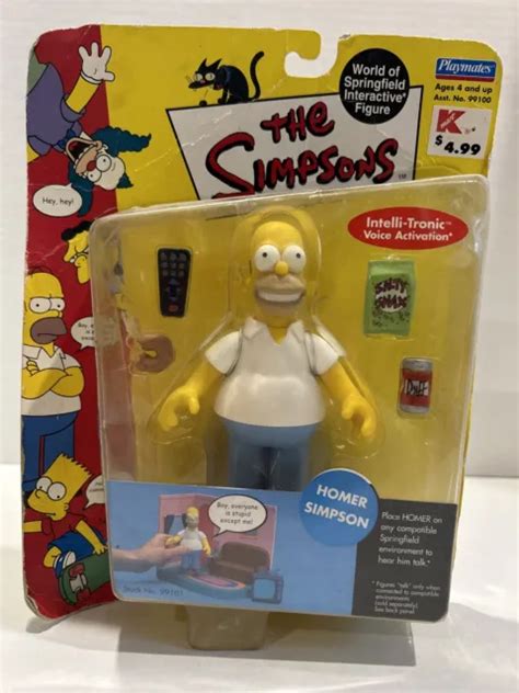 The Simpsons World Of Springfield Homer Simpson Figure Playmates 2000 New Sealed 1800 Picclick