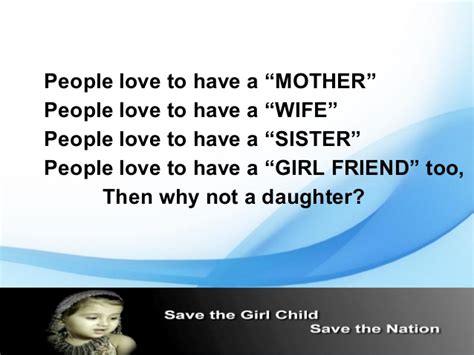 Save A Girl Child