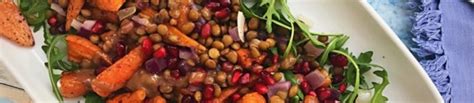 Roasted Carrot Lentil Salad With Tahini Dressing Christine Bailey