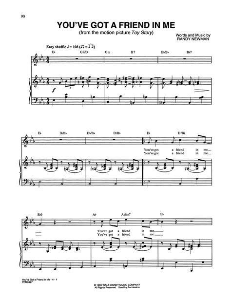 You Ve Got A Friend In Me From Toy Story Sheet Music Randy Newman