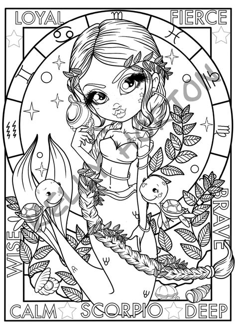 Zodiac Darlings Colouring Pages From The Darling Collection Etsy