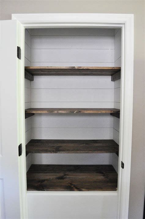 Farmhouse Pantry Makeover Diy Wooden Shelves In 2020 Pantry Makeover