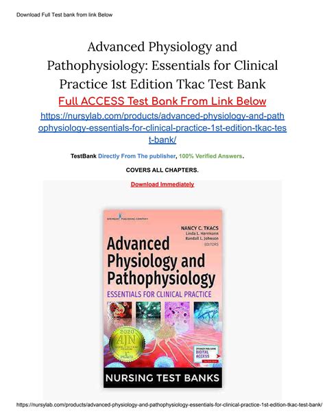 Advanced Physiology And Pathophysiology Essentials For Clinical