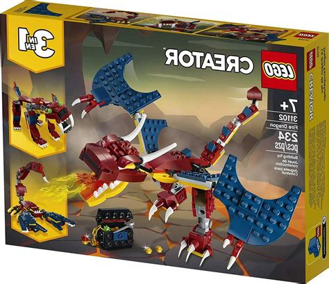 These are the instructions for building the lego creator fire dragon that was released in 2020. LEGO® Creator Fire Dragon Building Play Set 31102