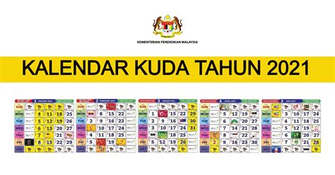 Kalendar 2021 Malaysia Cuti Sekolah Image Calendar Template 2021
