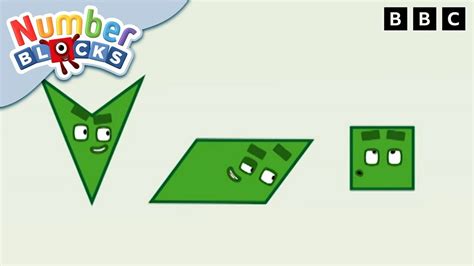 Numberblocks Four Sided Green Shapes Learn To Count Youtube