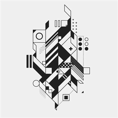 Premium Vector Abstract Geometric Element In Futuristic Style