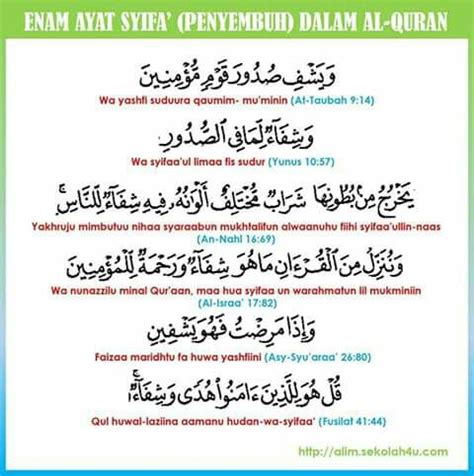 Ayat Penyembuh Prayer Quote Islam, Prayer Verses, Quran Verses, Islamic