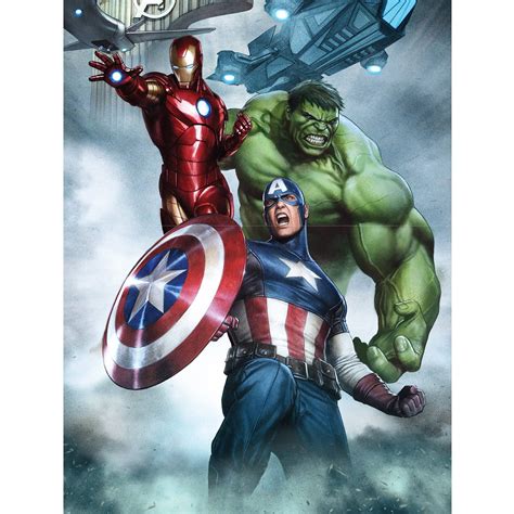 Marvel Avengers Portrait Canvas Wall Art With Led