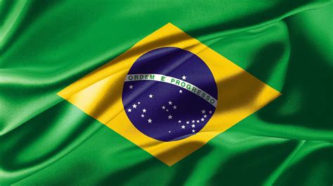 The flag of brazil known in portuguese as a auriverde, meaning the the yellow and green is a green field with a yellow rhombus. Brazil Flag Wallpapers Backgrounds