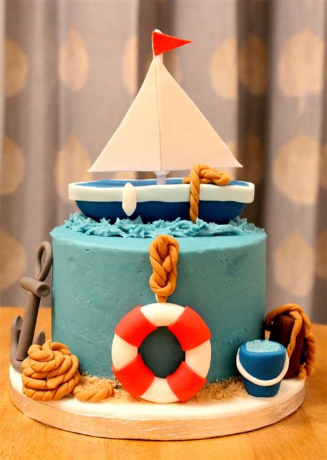 Sailing Boat Buttercream Cake By Fondant Fancy Boat Cake Big Cakes