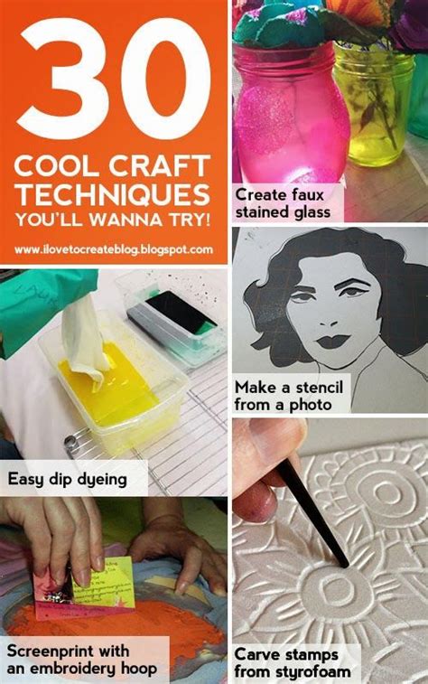 Ilovetocreate Blog 30 Cool Craft Techniques Youll Wanna Try Craft And Diy Roundups Pinterest