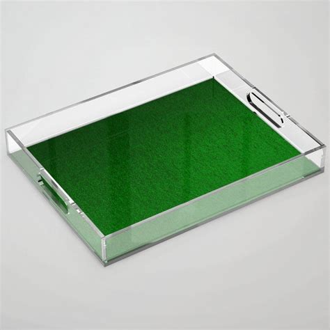 Emerald Green Ombre Design Acrylic Serving Tray By Sheila Wenzel Ganny