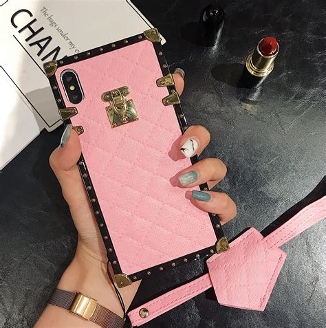 Leather Square Phone Case For Samsung A10 A30 A50 A70 J6 Plus Fashion
