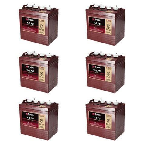 6 Pack Trojan T 875 Deep Cycle Battery For Golf Cart Solar Marine 8
