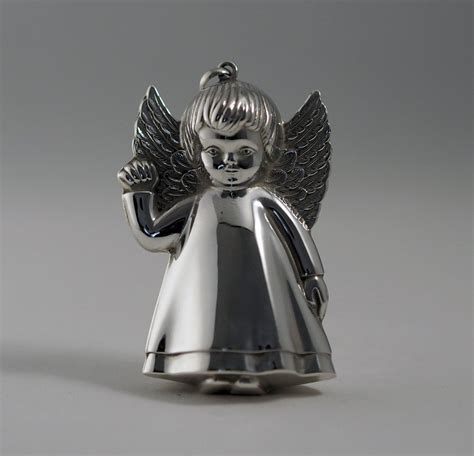 Rm Trush Sterling Silver Waving Angel Ornament Pendant Cazenovia Abroad