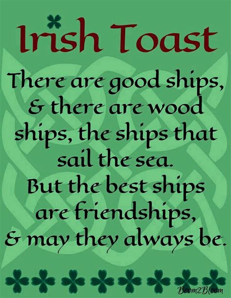 The Best Ships Are Friendships Quote Irish Proverb Poster Quote There
