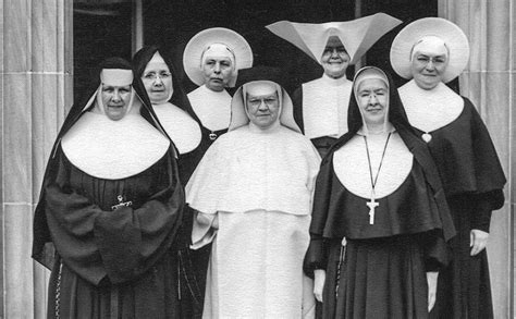 the sisters of mary mother of the church a religious order of catholic nuns who wear grey