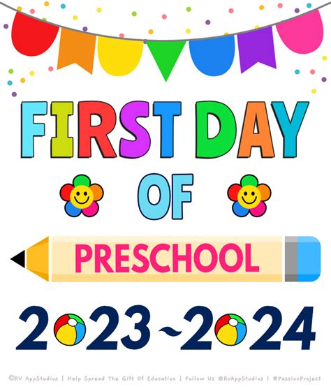 First Day Of Preschool 2022 Signs