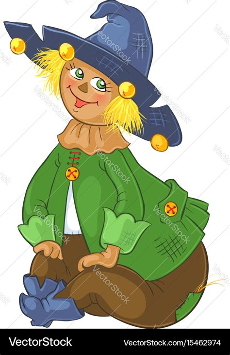 Scarecrow Wizard Of Oz Cartoon Royalty Free Vector Image