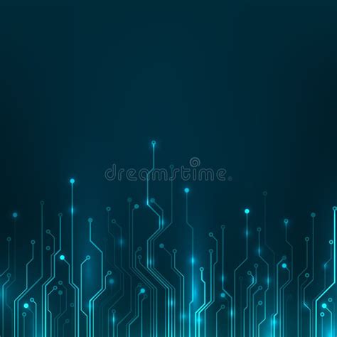 Tarjeta De Circuitos Fondo De Color Azul De La Tecnología Informática