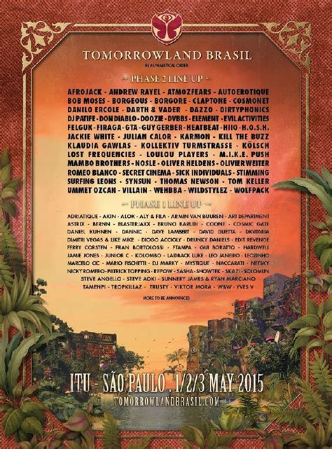 Tomorrowland Brasil Divulga Line Up