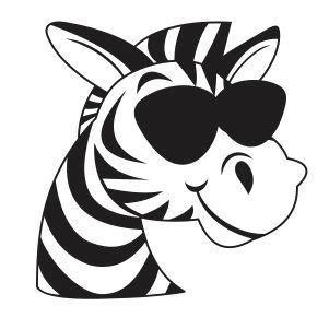 Download Boy Zebra With Sunglasses SVG file available for instant ...