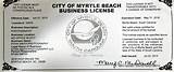 Myrtle Beach Business License Photos