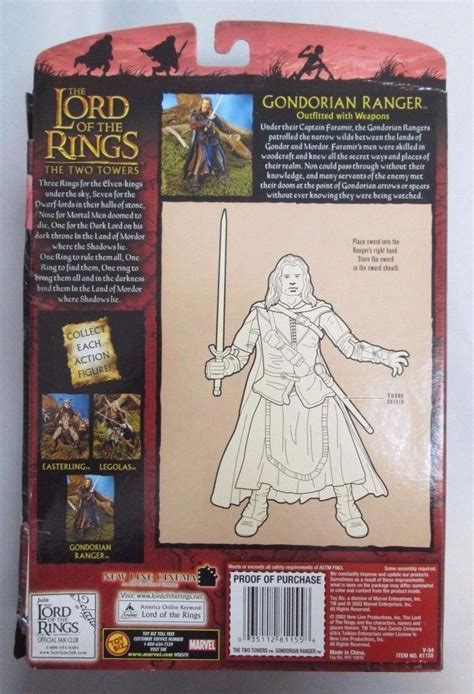 Lord Of The Rings Gondorian Ranger Two Towers Toybiz Lotr Action Figure