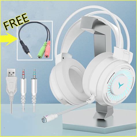 Gaming Headphones PC Noise Cancelling Headphones Wired Headset With Mic