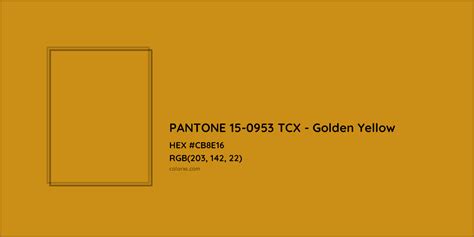 About Pantone 15 0953 Tcx Golden Yellow Color Color Codes Similar
