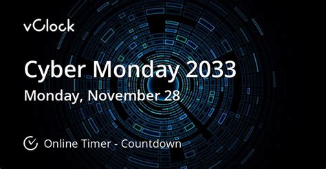 When Is Cyber Monday 2033 Countdown Timer Online Vclock