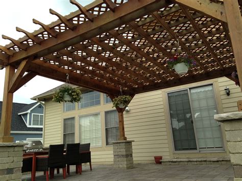 Image Result For How To Install Lattice On Top Of Pergola Rustic
