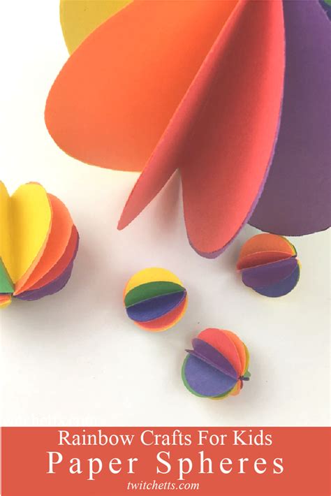 How To Make Rainbow Paper Spheres With Construction Paper Twitchetts