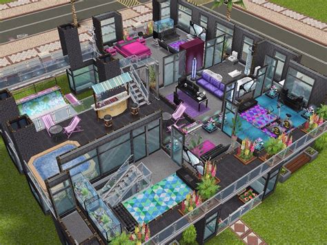 House 103 Party House Level 2 Sims Simsfreeplay Simshousedesign