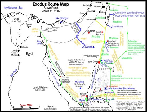 Bible Maps The Exodus From Egypt 1440 Bc Bible Mapping Bible