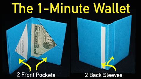 The Easy 1 Minute Wallet Easiest Paper Walletcard Holder Youtube